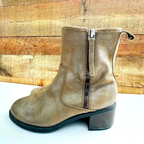 Clark’s Nevella Devon Metallic Dark Taupe Booties - Picture 3 of 8